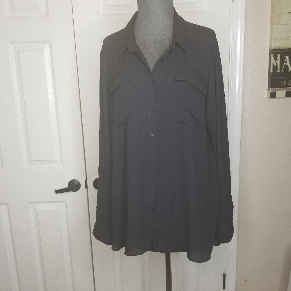 5/$25 black long sleeve blouse